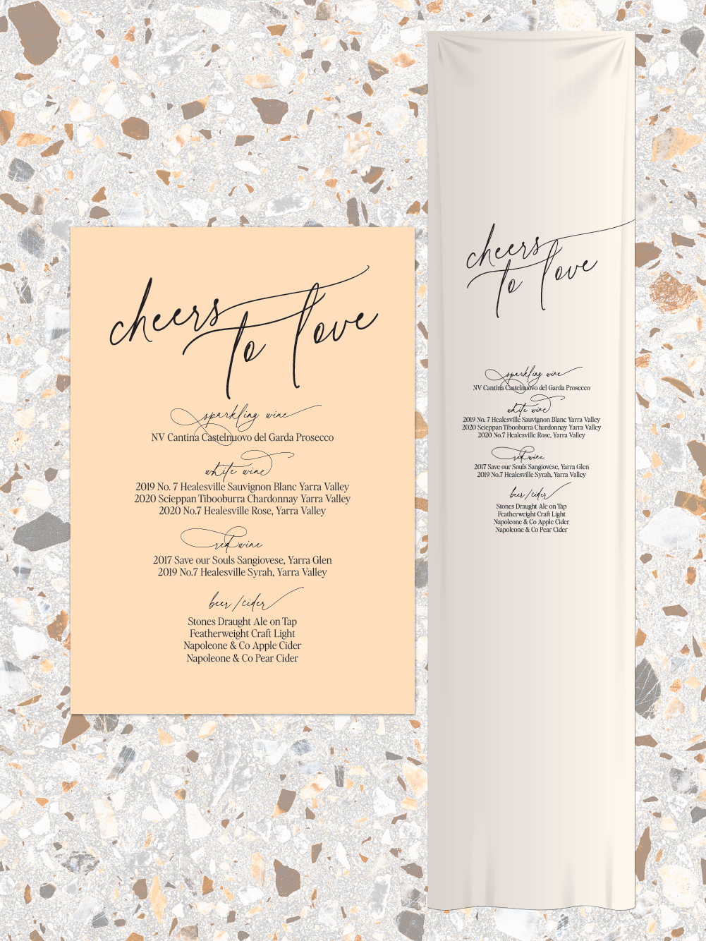 Menus and Signage - Willow Design