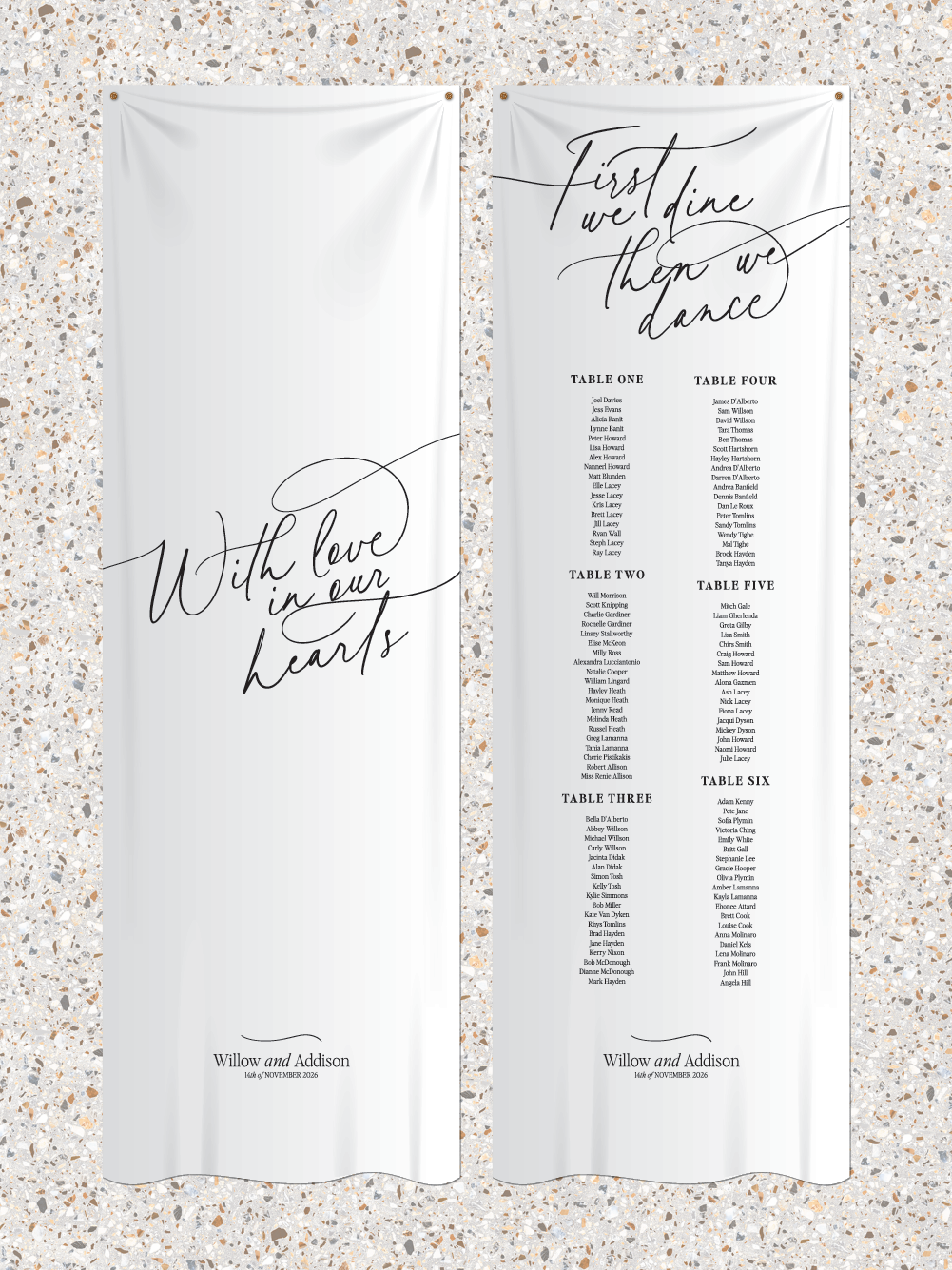 Fabric Signs - Willow Design