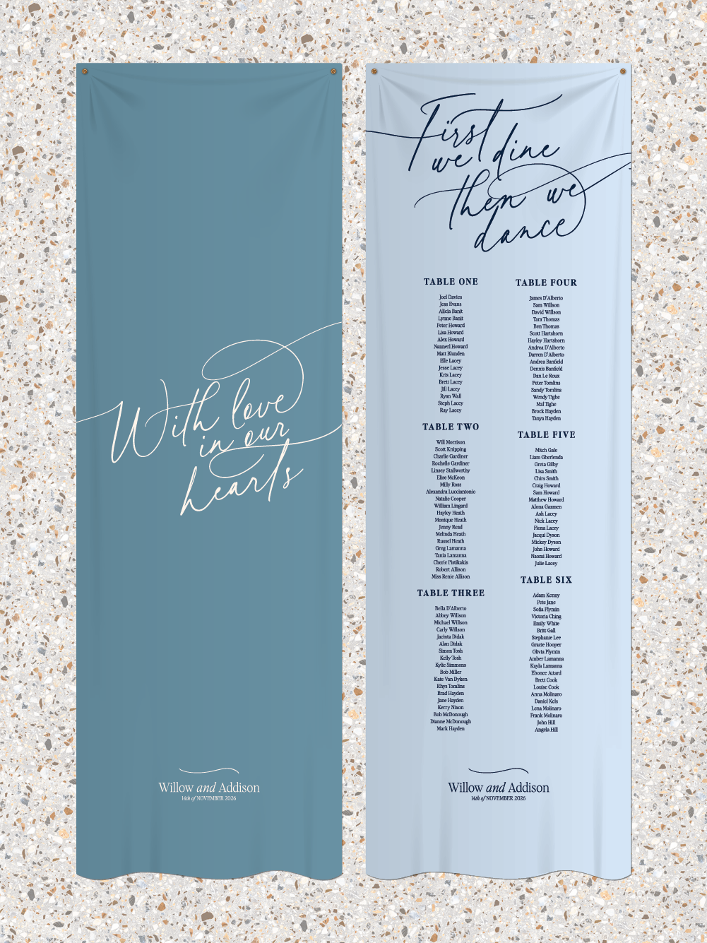 Fabric Signs - Willow Design