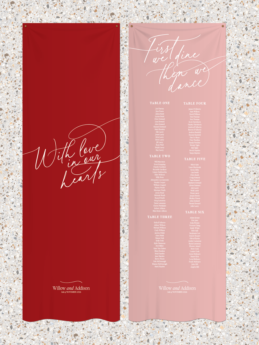 Fabric Signs - Willow Design